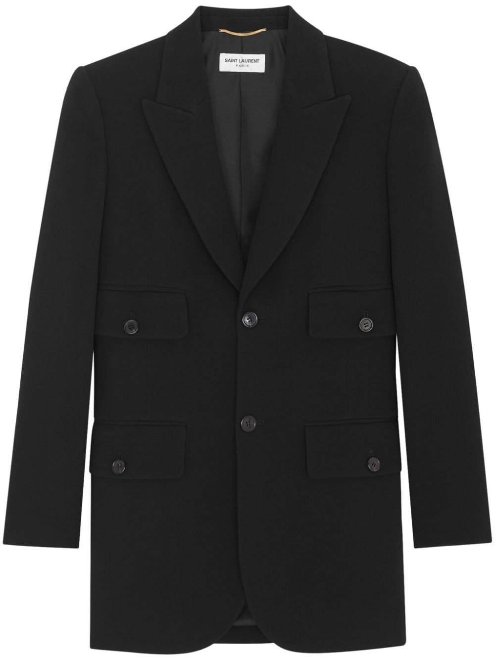 SAINT LAURENT SINGLE-BREASTED CREPE BLAZER