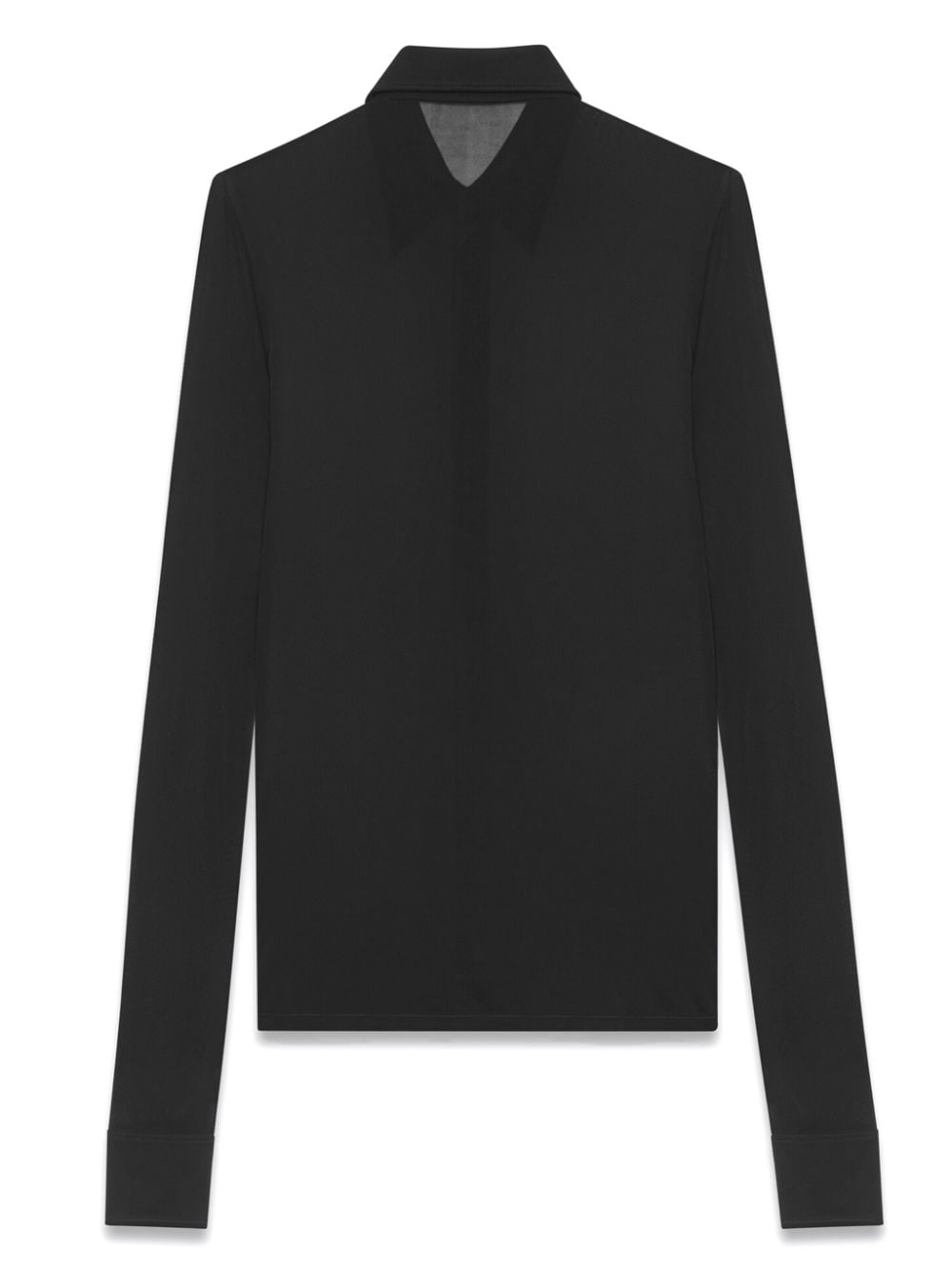 Saint Laurent Overhemd met gespreide kraag Zwart