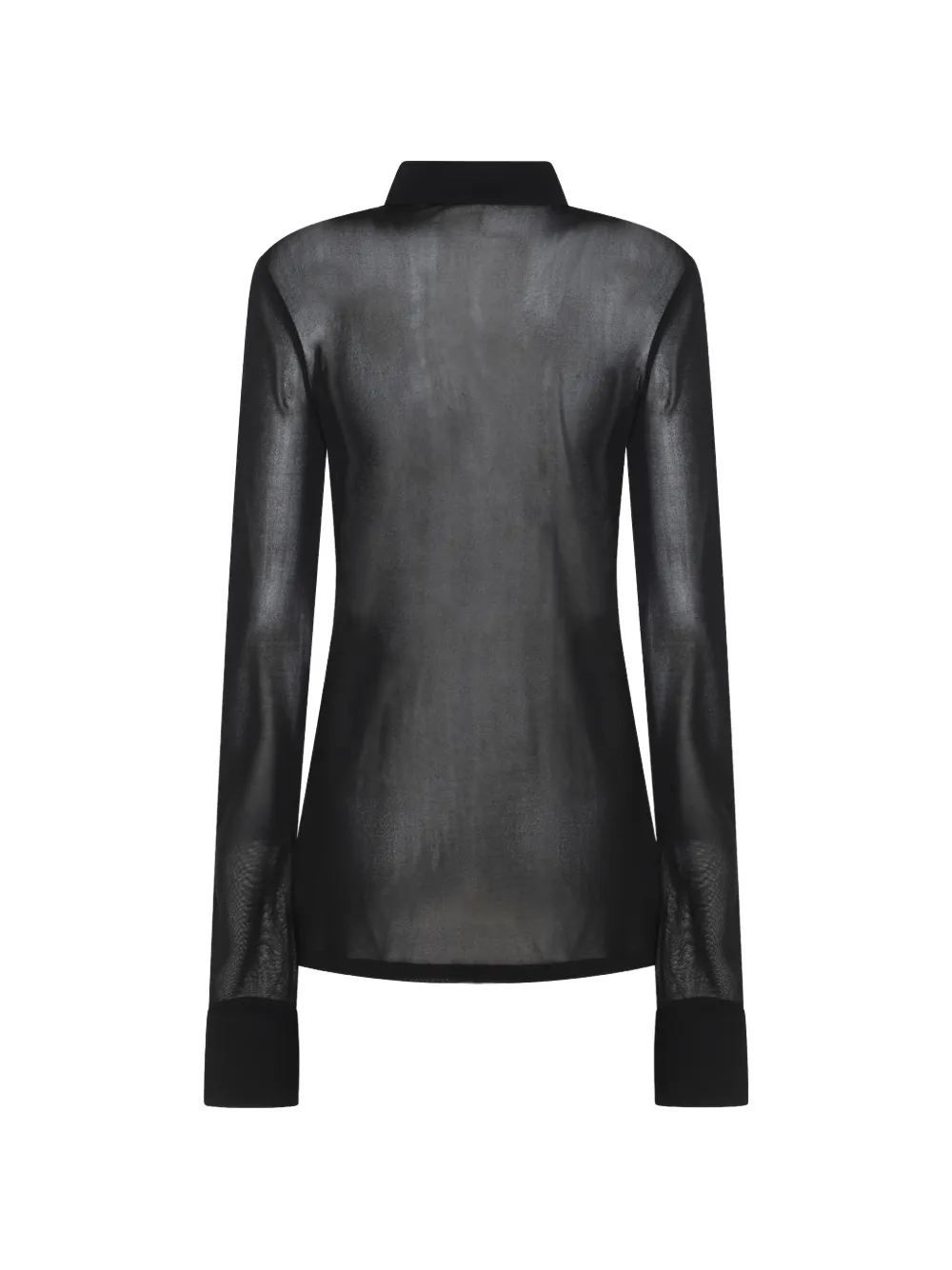 Saint Laurent Overhemd met gespreide kraag Zwart