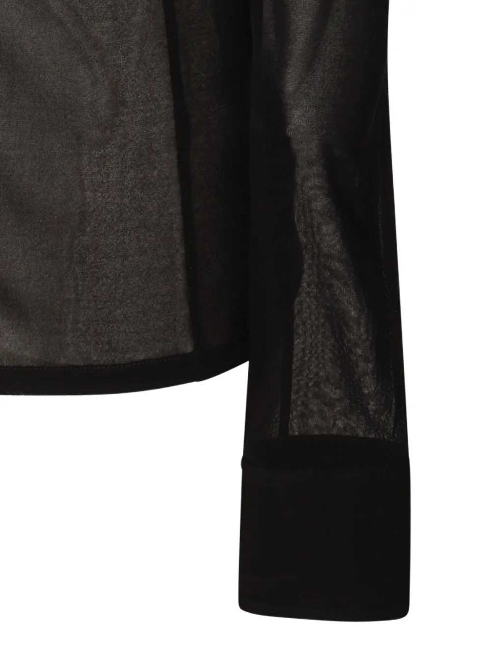 Saint Laurent Overhemd met gespreide kraag Zwart