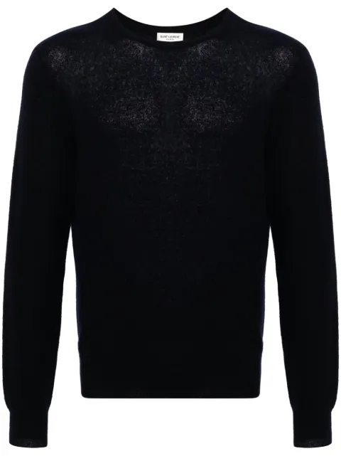 Saint Laurent suéter con cuello redondo