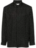 Saint Laurent polka-dot silk shirt - Black
