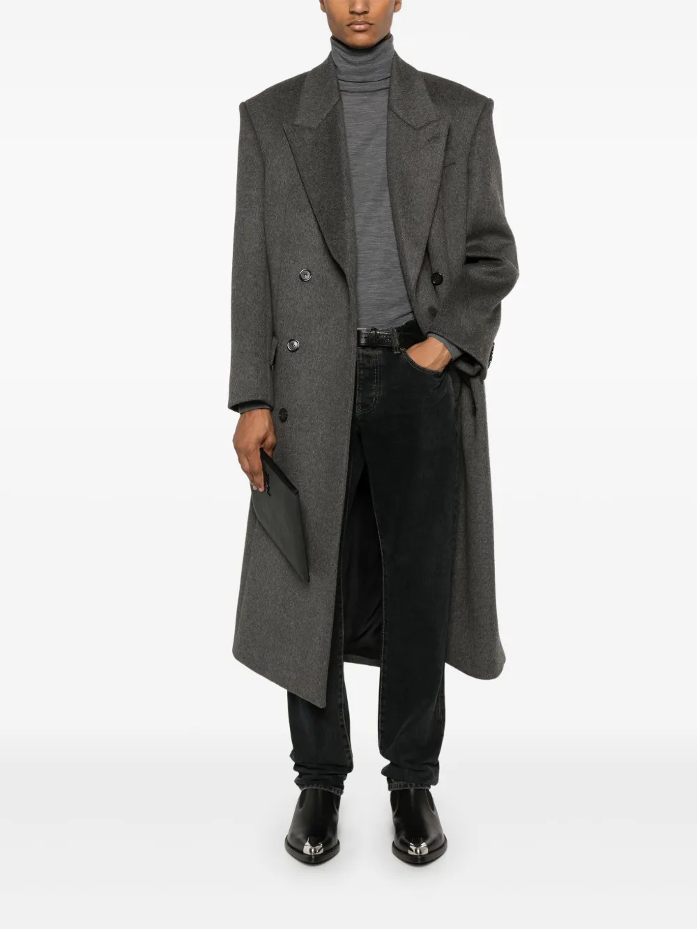 Saint Laurent Jeans met logoknoop Zwart
