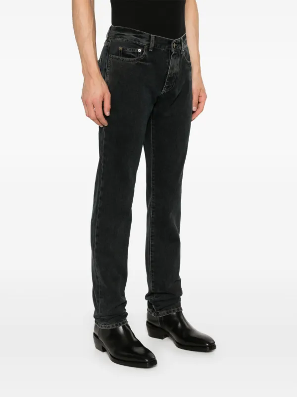 Saint Laurent logo-button Jeans | Black | FARFETCH