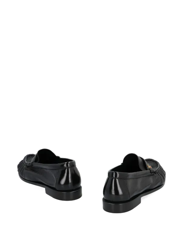 Saint Laurent レザーローファー | ブラック | FARFETCH JP