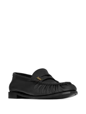 SAINT LAURENT サンローラン ローラン05 レザー ローファー ル・ローファー ペニースリッパ チャンキーソール（グレーズド