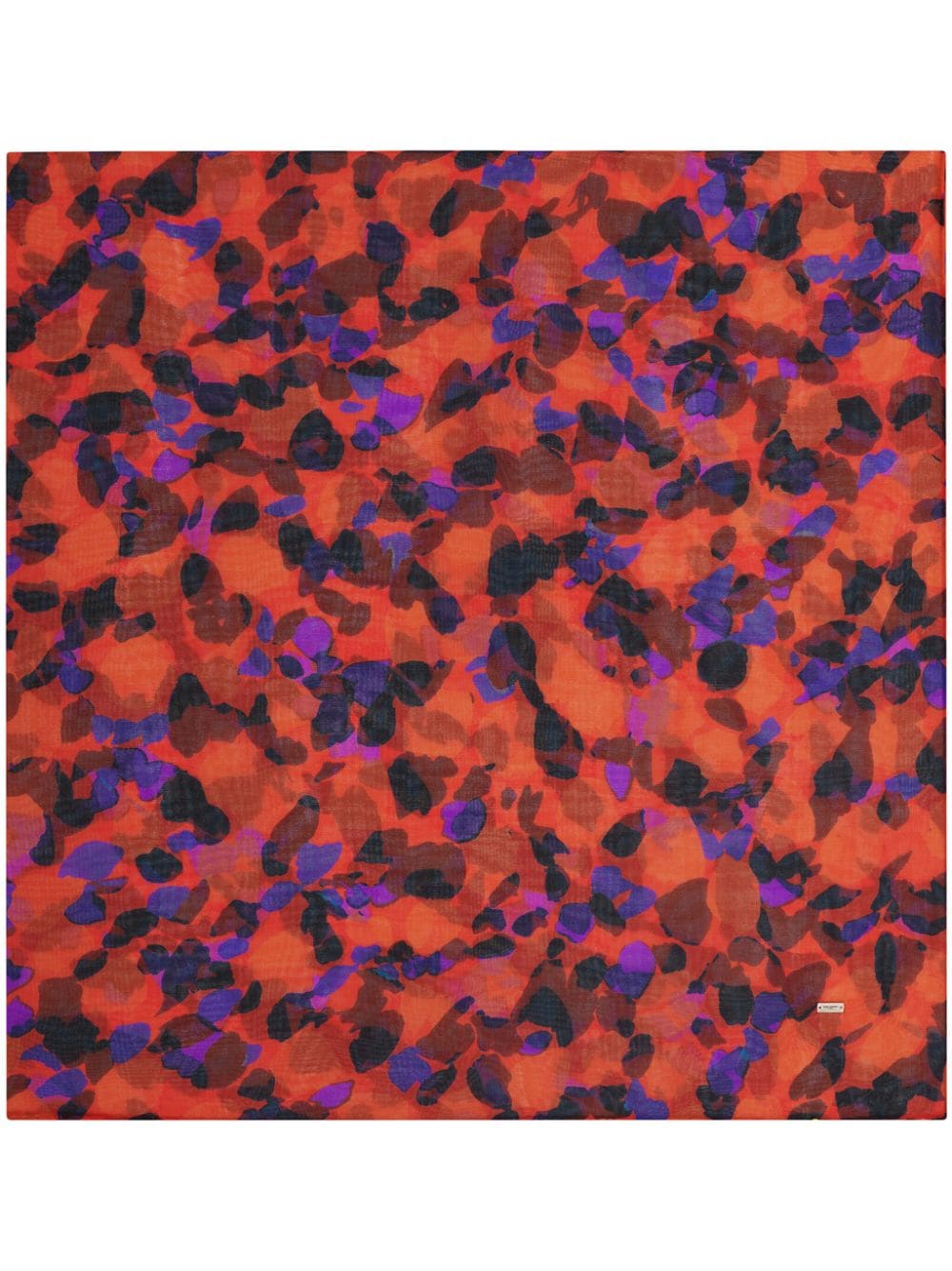 Saint Laurent Sjaal met abstracte print Oranje