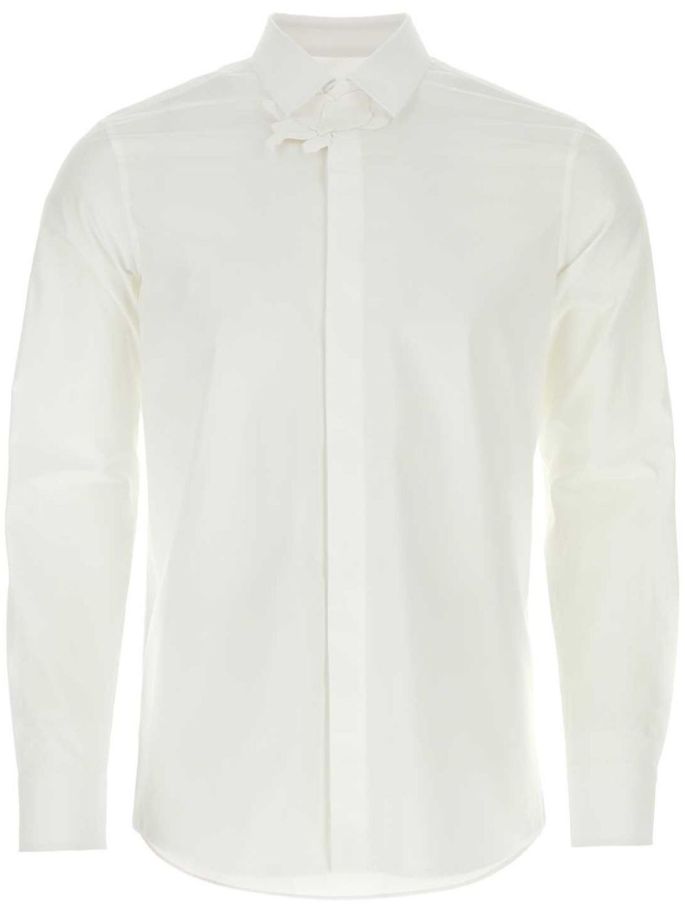 Valentino Garavani Popeline blouse met bloemapplicatie Wit