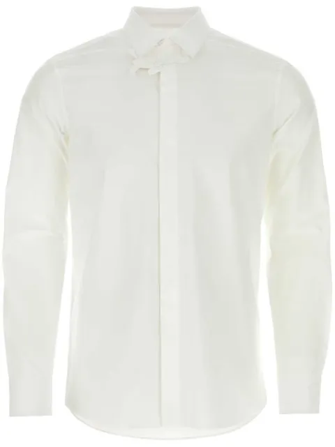 Valentino Garavani flower-appliqué poplin shirt