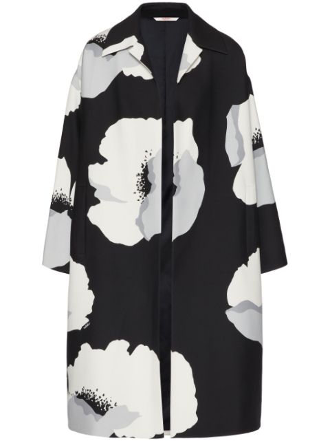 Valentino Garavani Crepe Couture floral-print coat