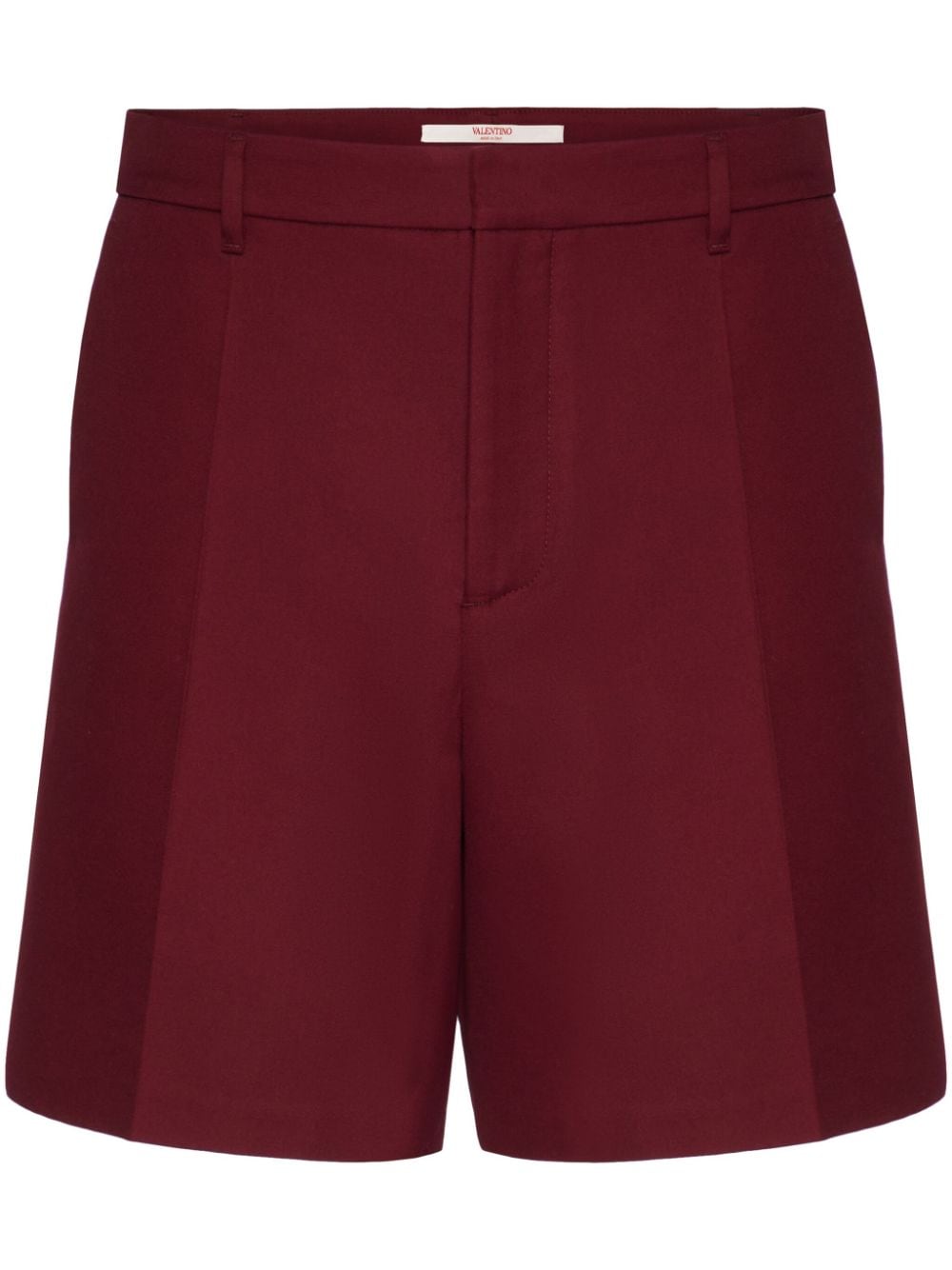 Shop Valentino Tailored Bermuda Shorts In Red