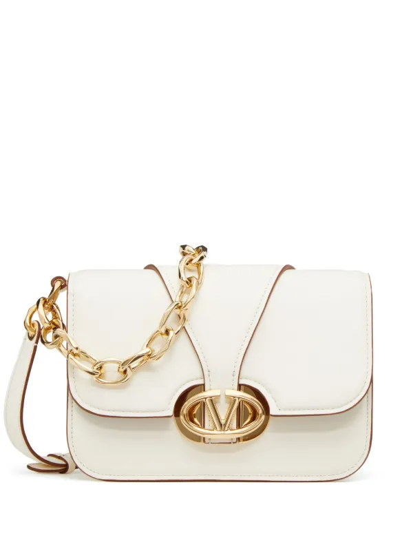 Valentino Garavani VLogo Moon Crossbody Bag White FARFETCH AO