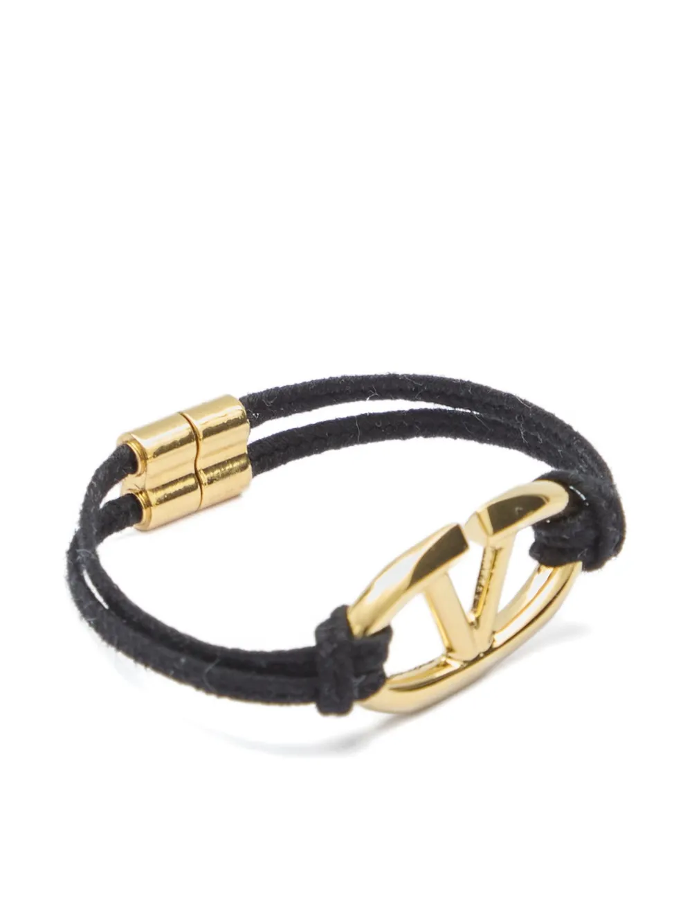 Valentino Garavani V-Logo cotton bracelet | Gold | Image 1
