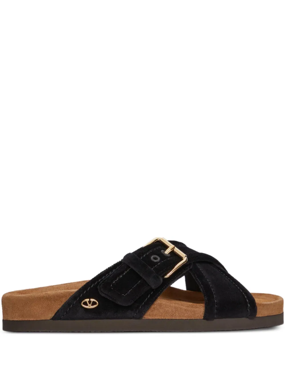 Valentino Garavani Fussfriend velvet sandals | Black | Image 1