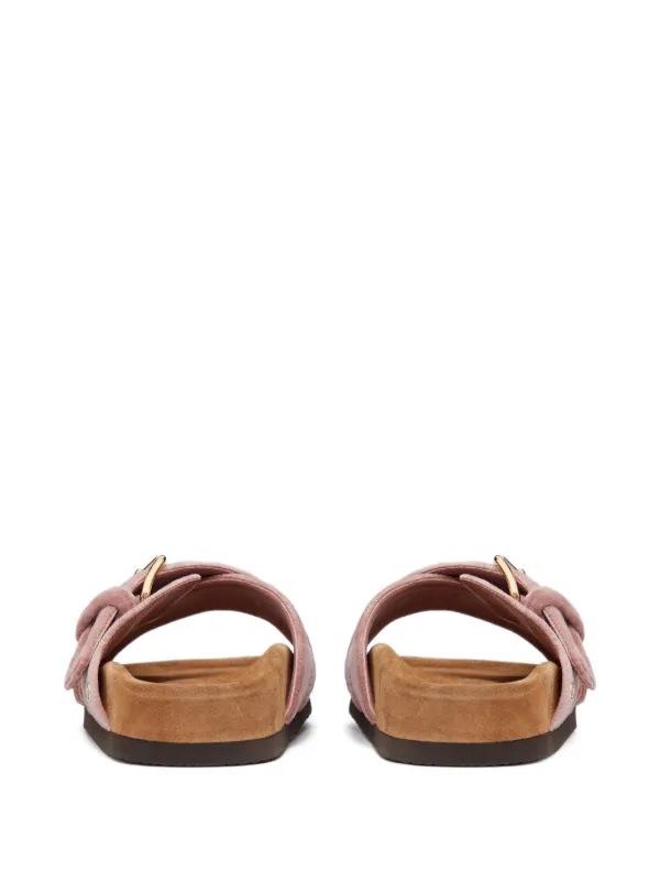Valentino Garavani Fussfriend Velvet Slides | Pink | FARFETCH