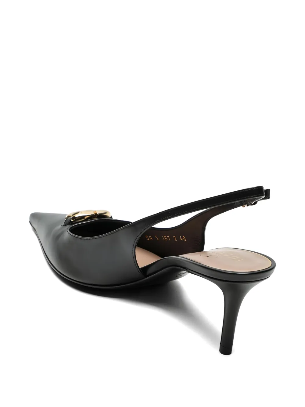 Valentino Garavani VLogo Signature leather slingback pumps | Heeled Pumps | Image 2