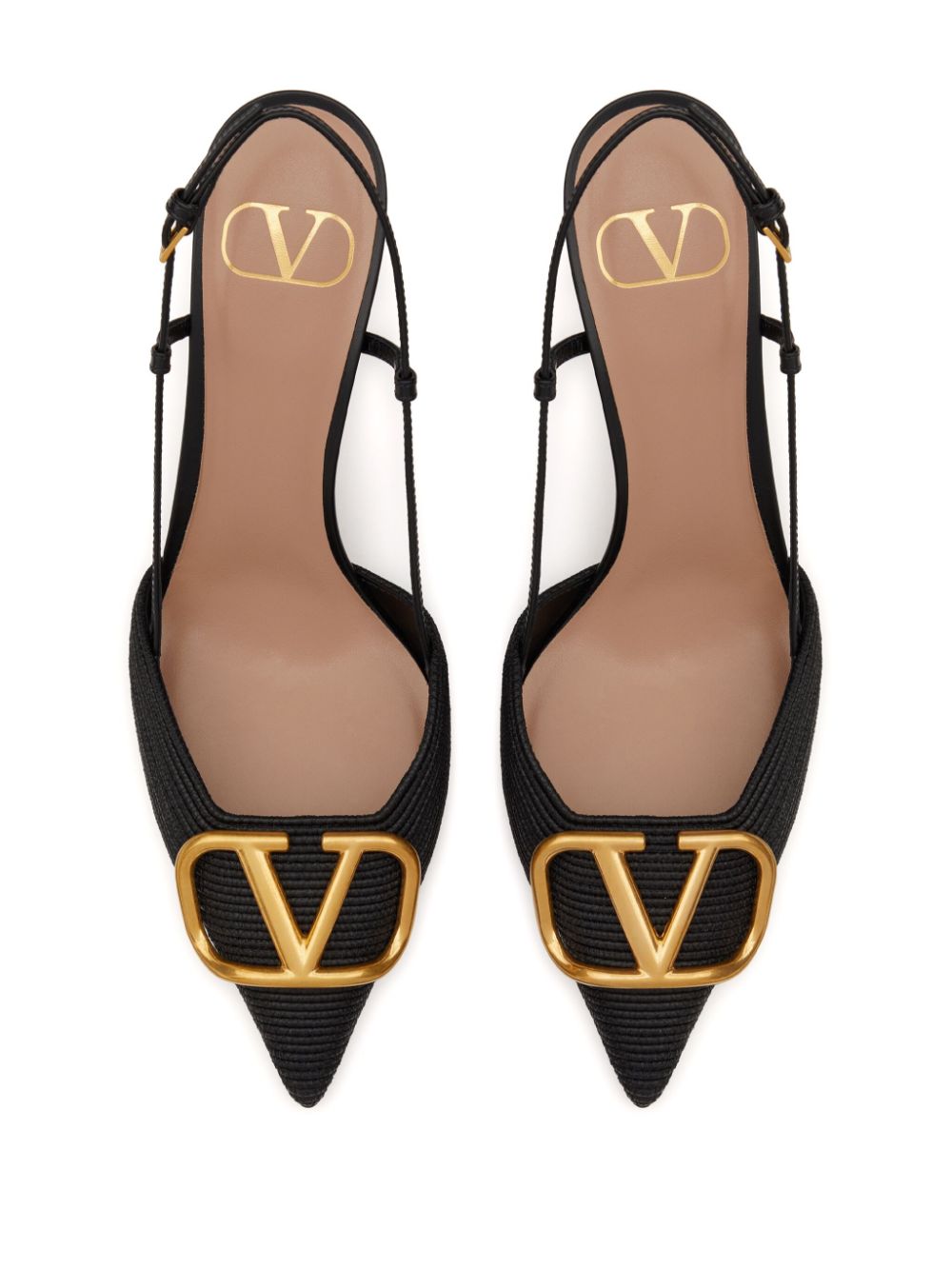 Valentino Garavani Slingback pumps met VLogo Zwart