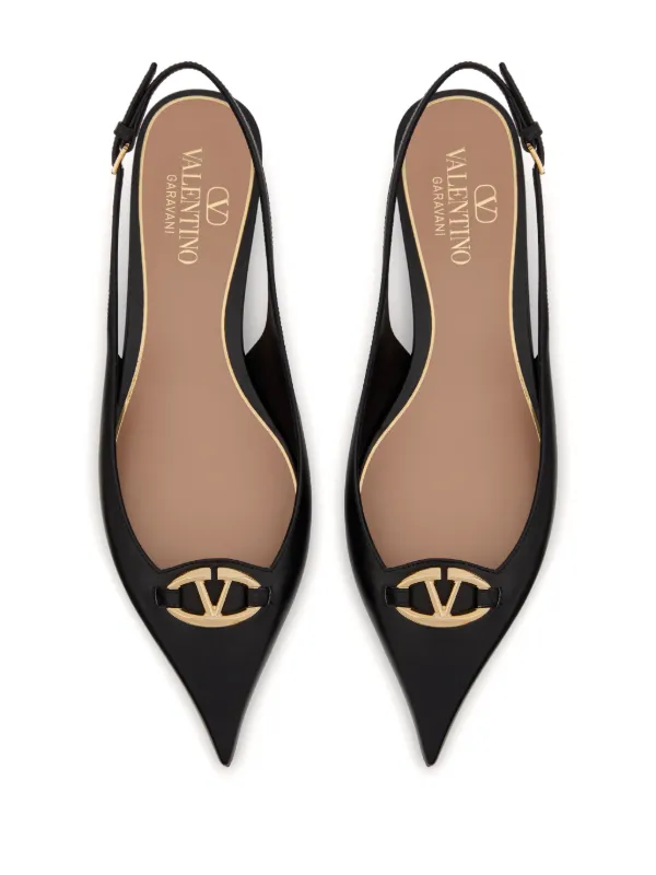 パンプス Valentino Garavani Black Leather Vlogo Signature Pumps Valentino Garavani VLogo Signature pumps for Women - Black