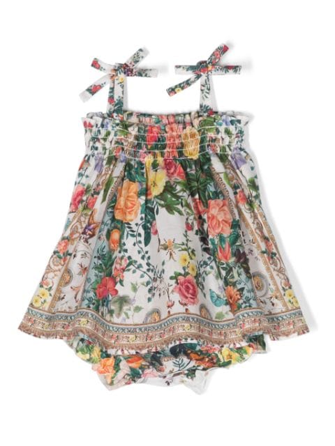 Camilla Kids Renaissance Romance-print cotton dress
