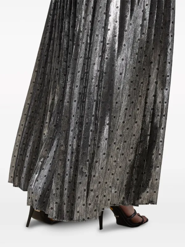 Pleated metallic crepe clearance skirt