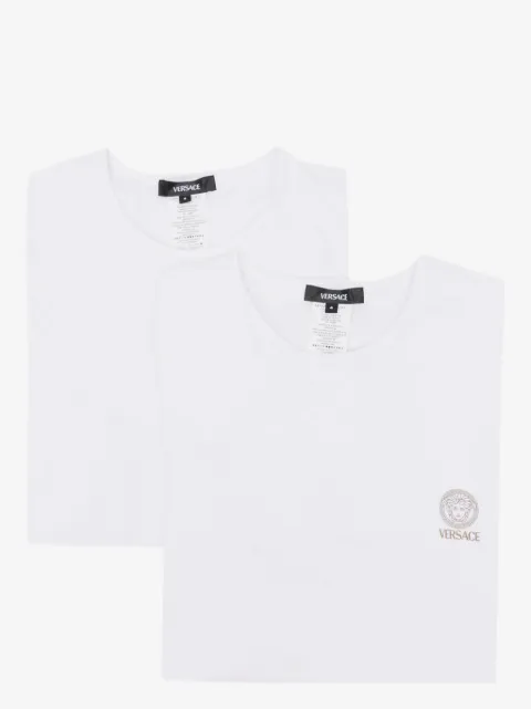 Versace pack de dos playeras con logo estampado