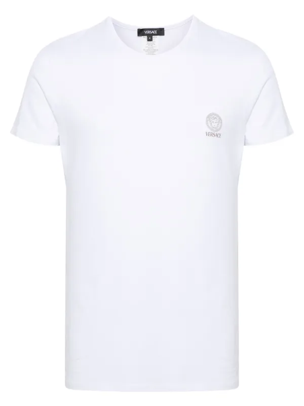 Versace logo-print Cotton T-shirts (pack Of two) White FARFETCH IN