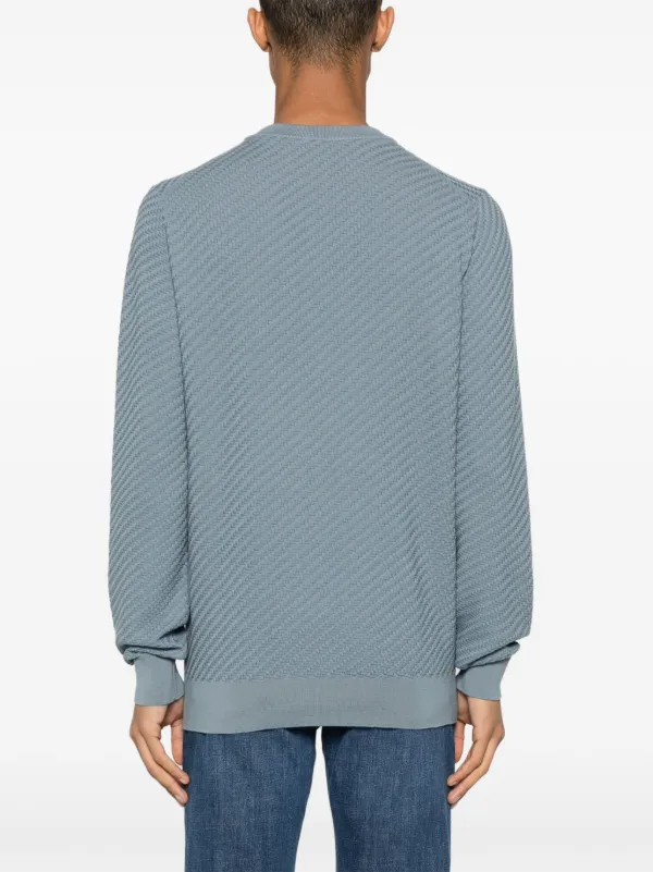 BRIONI ブリオーニ メンズ 長袖 ポロ ニット ブルー XL Brioni ニットセーター | ブルー | FARFETCH JP