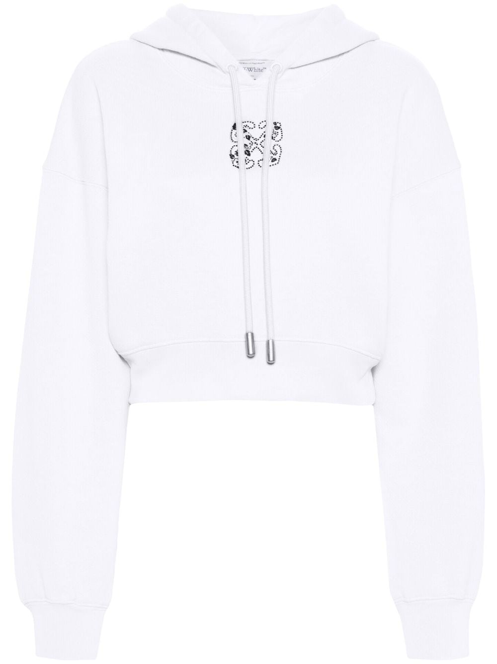 OFF-WHITE ARROWS-EMBELLISHED CROPPED HOODIE