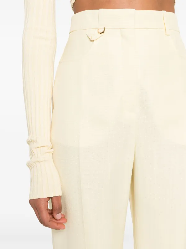 Jacquemus Le Pantalon Sauge Flared Trousers | Yellow