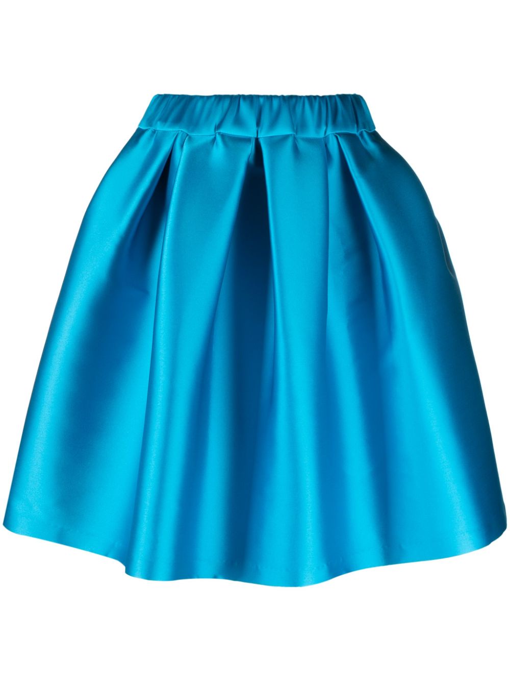 Shop P.a.r.o.s.h Pleated Scuba Full Skirt In Blue
