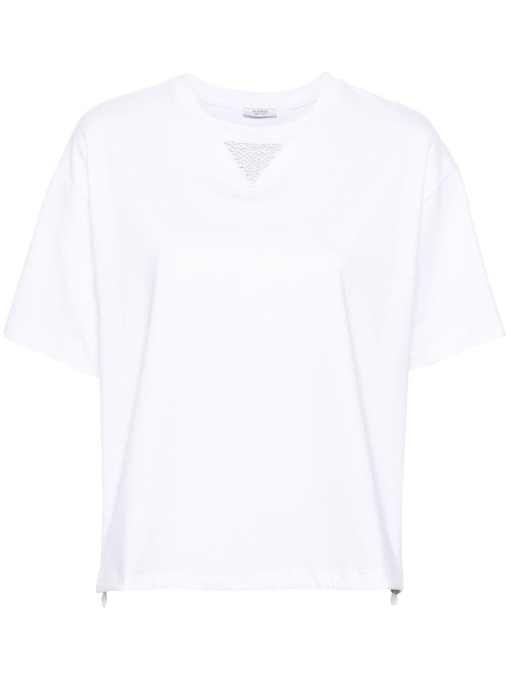 Peserico Punto Luce-detail Cotton T-shirt In White