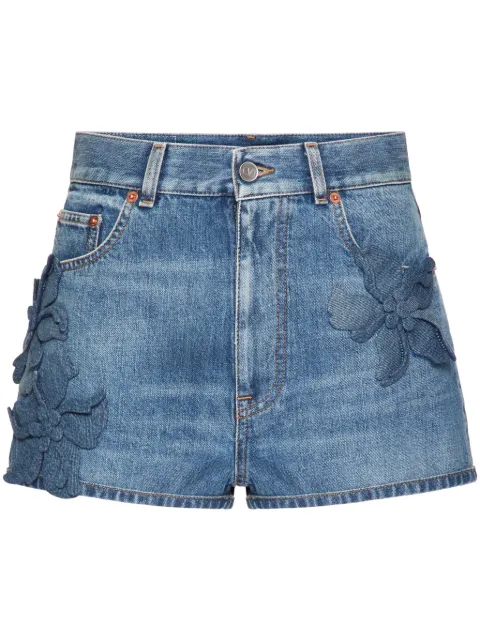 Valentino Garavani embroidered denim shorts