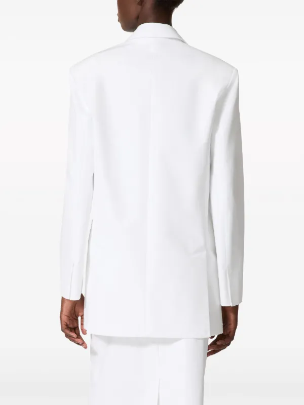 ジャケット Valentino Garavani White Cotton Blazer Valentino Garavani Compact Poplin Blazer | White | FARFETCH