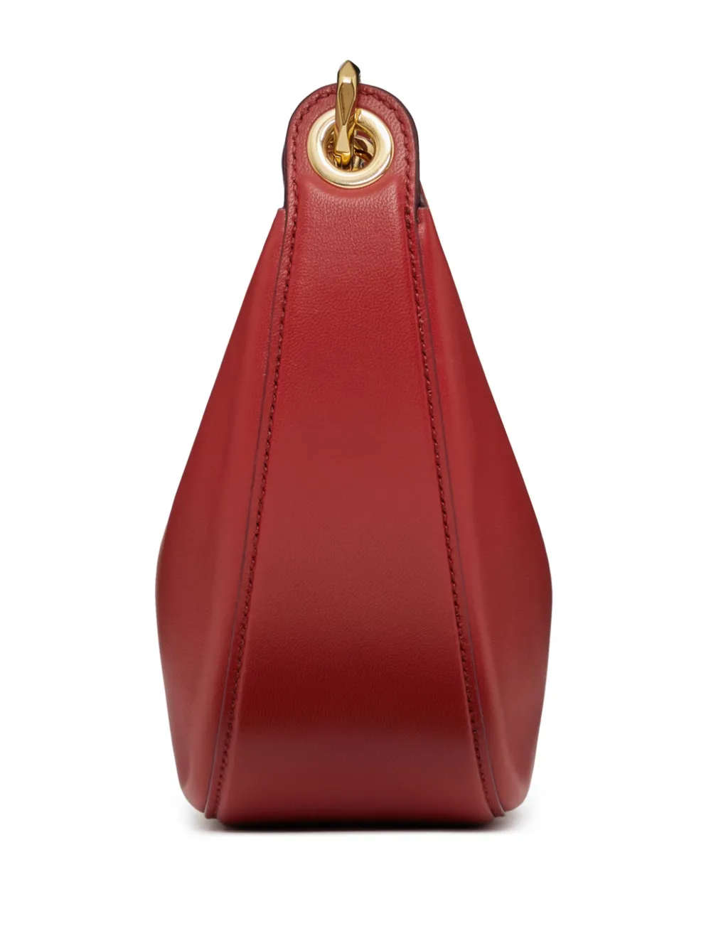 Shop Valentino Mini Vlogo Moon Shoulder Bag In Red