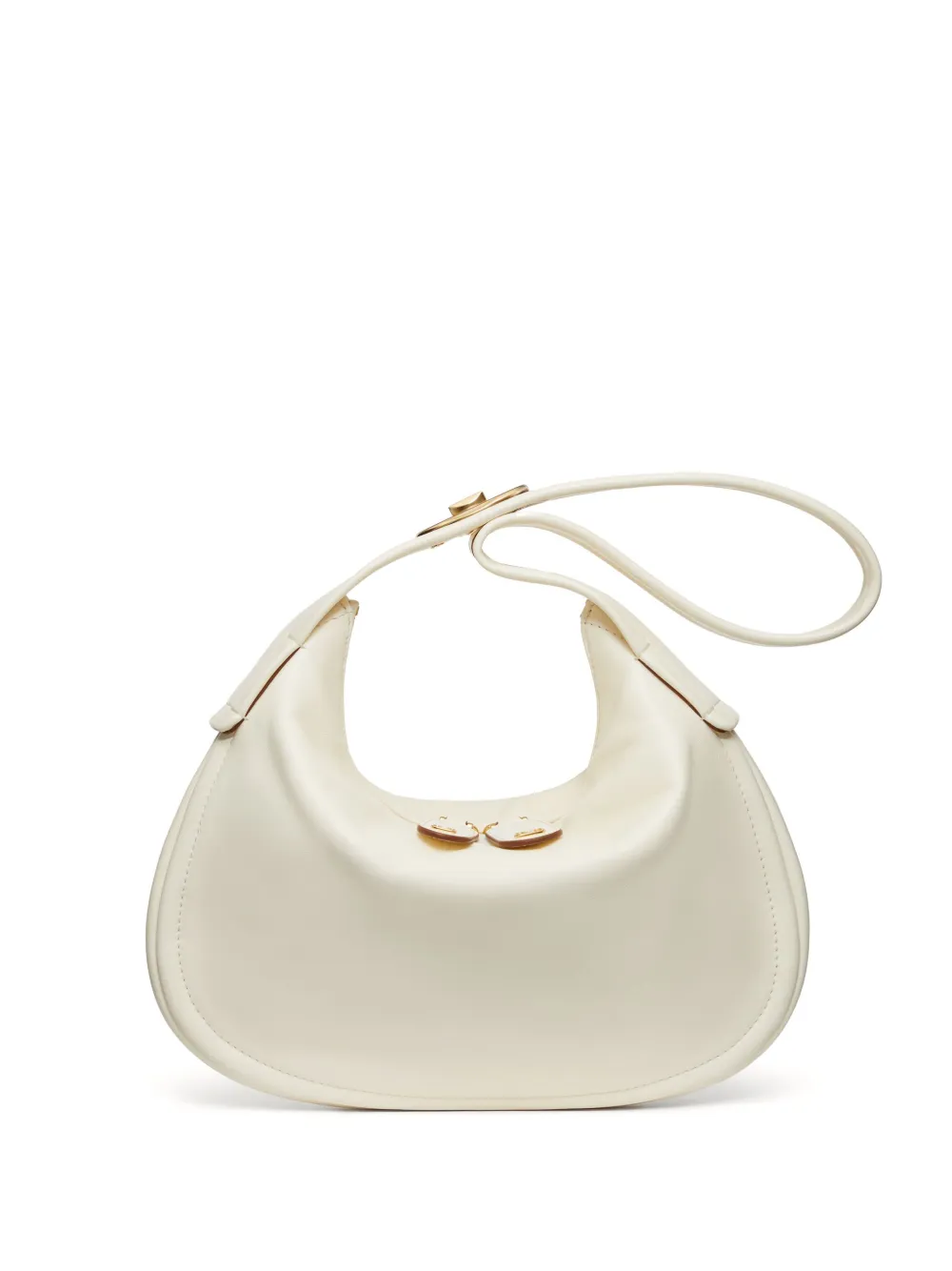 Valentino Garavani VLogo Signature leren schoudertas Wit