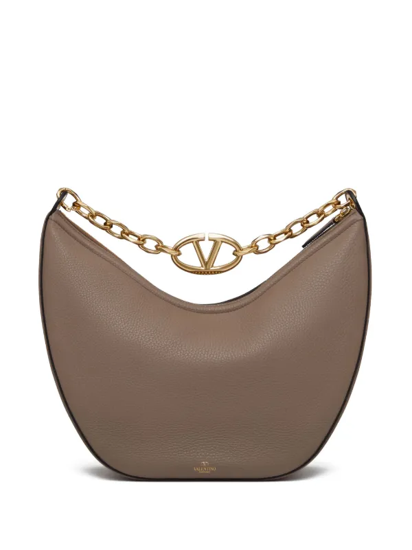 【Valentino】新作☆ Vロゴ ムーン ショルダーバッグ Valentino Garavani Vロゴ ムーン ショルダーバッグ M | レッド