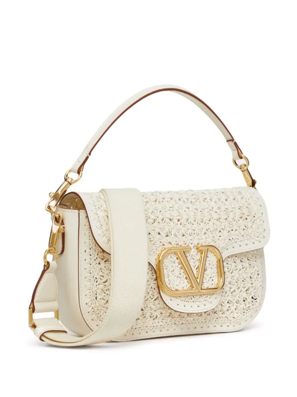 Valentino Garavani All Time Crochet Leather Shoulder Bag