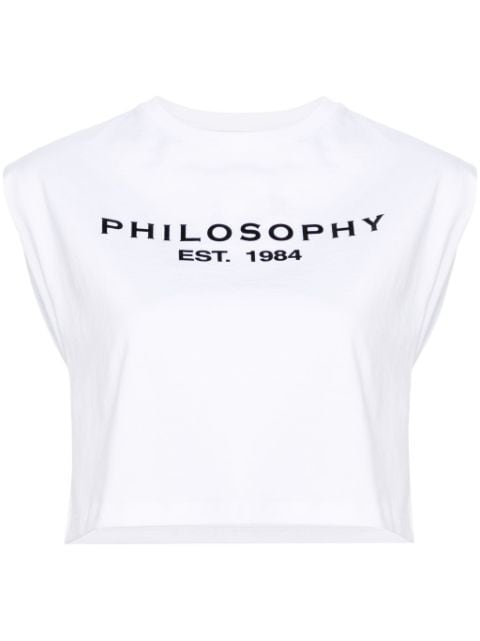 Philosophy Di Lorenzo Serafini logo-print sleeveless cotton T-shirt