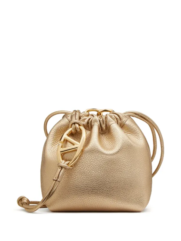 Gold bucket bag online