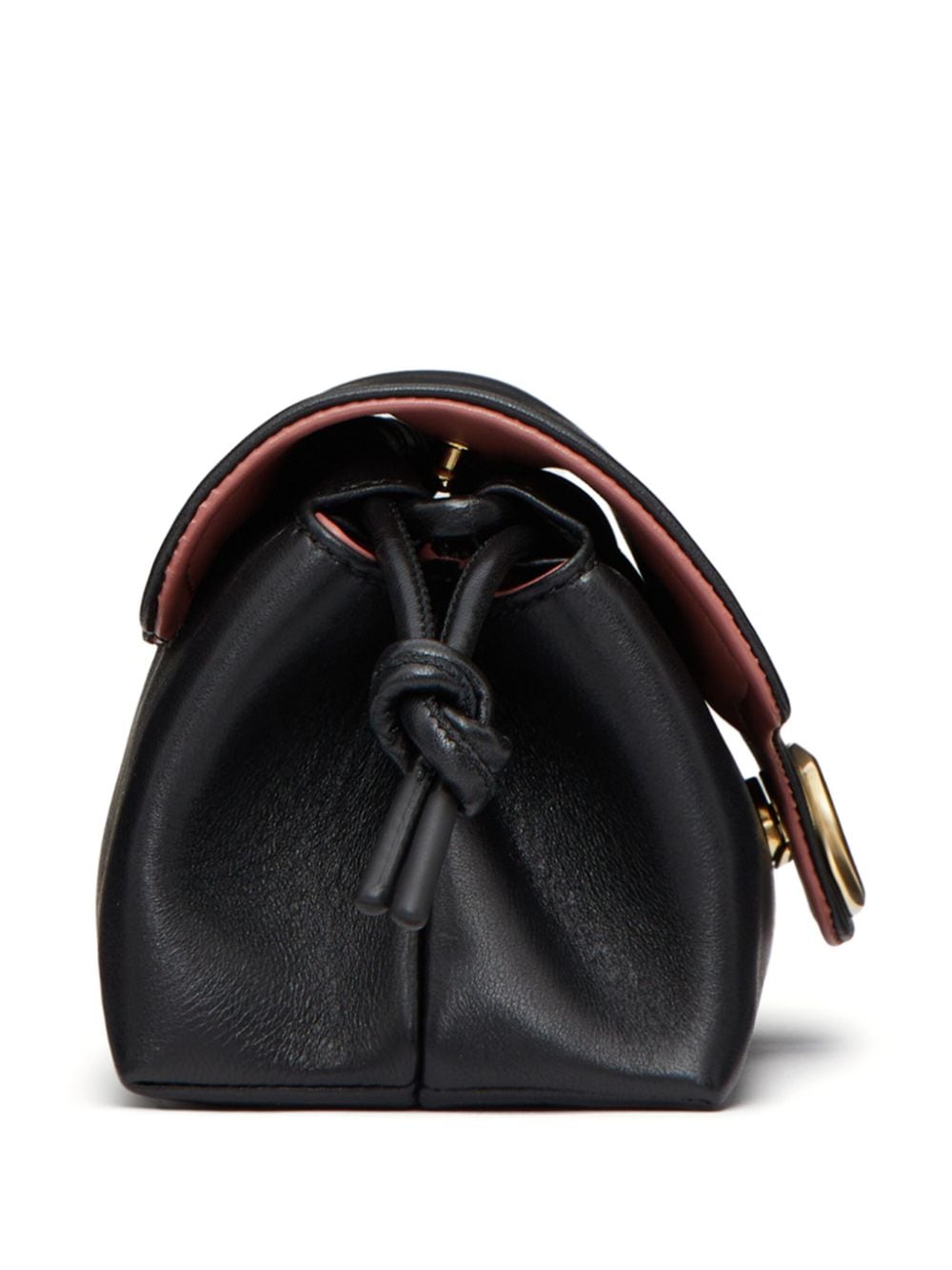 Shop Valentino Vlogo 1960 Leather Mini Bag In Black