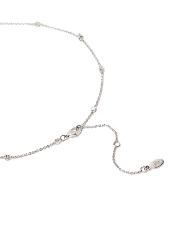 【関税&送料込】Valentino Garavani Bijoux Silver Valentino Garavani VLogo Signature crystal-embellished