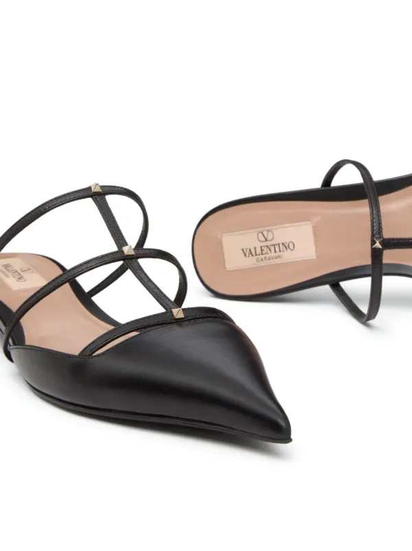 Valentino Garavani レザーミュール | ブラック | FARFETCH JP