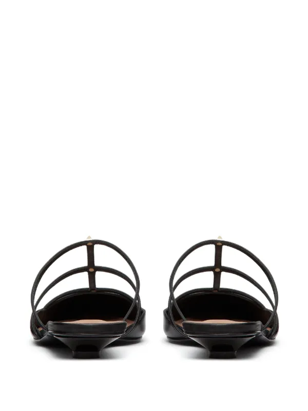 Valentino Garavani レザーミュール | ブラック | FARFETCH JP