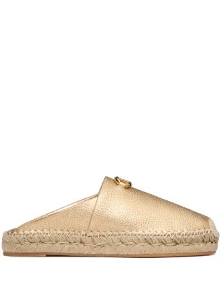 VALENTINO＞＞Vロゴレザーミュール Valentino Garavani Vロゴ メタリック レザーミュール