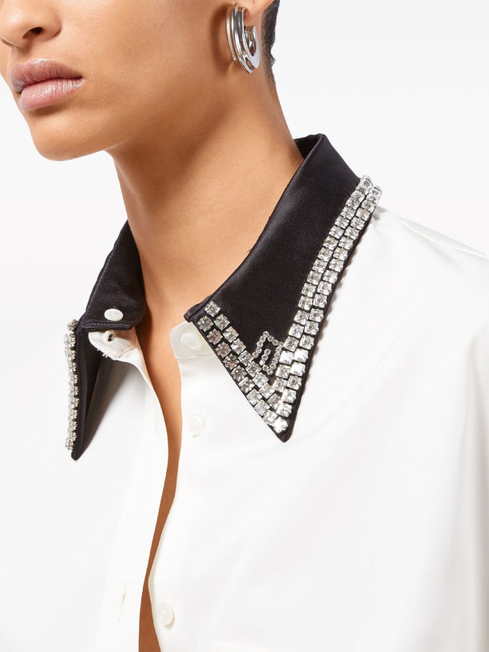Gucci Overhemd met afneembare kraag Wit