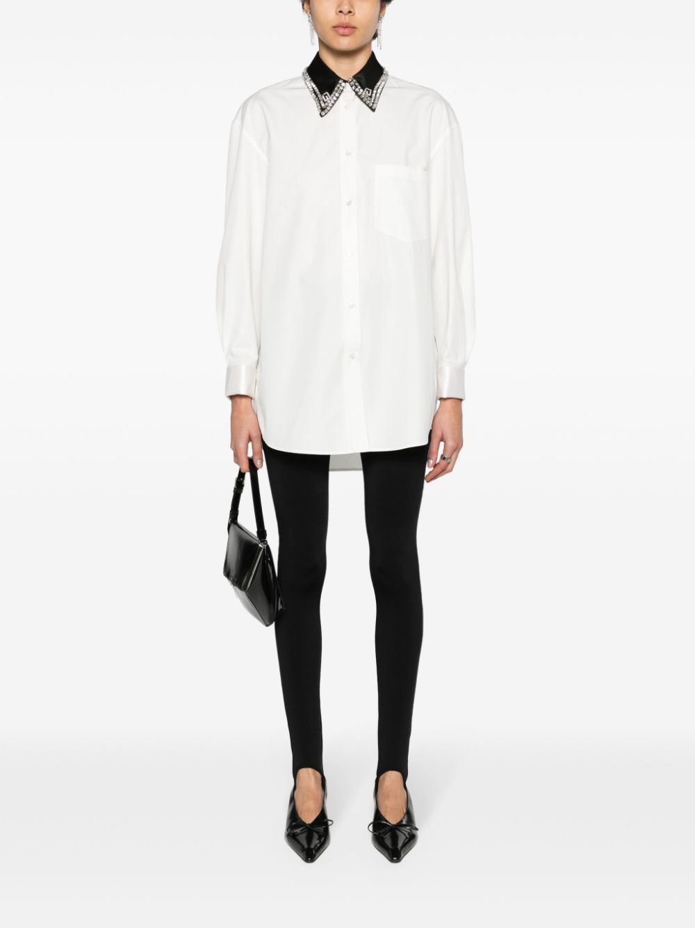 Gucci detachable-collar cotton shirt - White