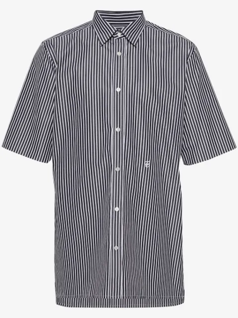 Maison Margiela embroidered-logo striped shirt