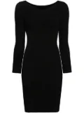 Alberta Ferretti knitted V-Neck dress - Black