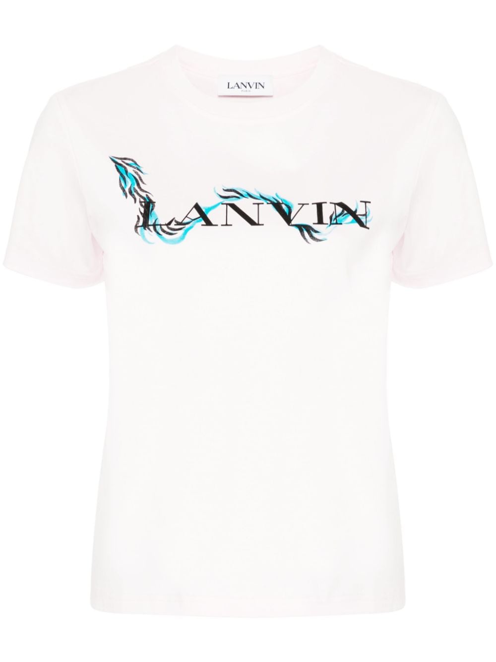 Lanvin Katoenen T-shirt met logoprint Roze