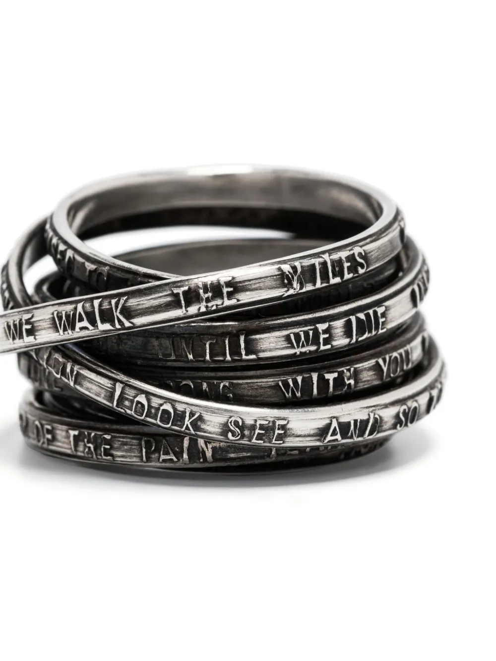 WERKSTATT:MÜNCHEN Wound Lyrics Ring | Silver | FARFETCH WERKSTATT:MÜNCHEN Wound Lyrics Ring | Silver | FARFETCH